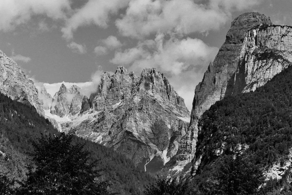 Dolomieten. Molveno, Italië,Bergen, Alpen